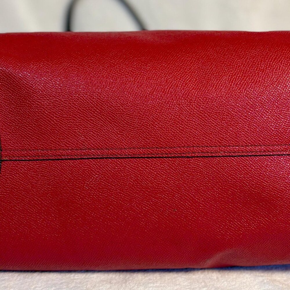 Coach Reversible Red and Black City Tote with Matching Pouch, Scarf and Charm - Picture 3 of 13